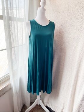 Old Navy Teal Sleeveless Midi Dress